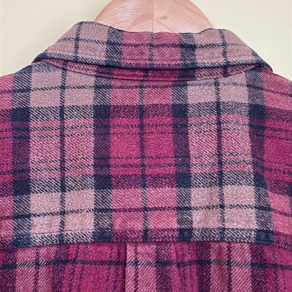 Field & Stream Heavy Flannel Long Sleeve Plaid Button Up 100% Woven Cotton Shirt - Picture 16 of 17